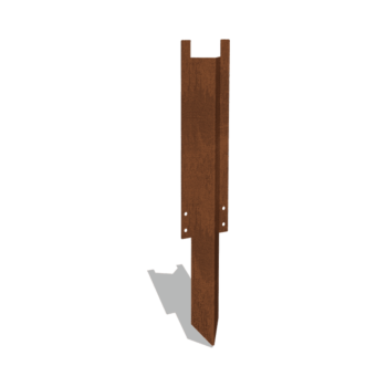 Piquet d’ancrage en acier corten haut 34 - 37,5 cm