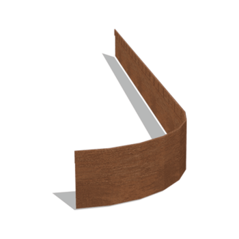 Bordure FLEX en acier corten à bord aplati 13 cm (longueur 150 cm)